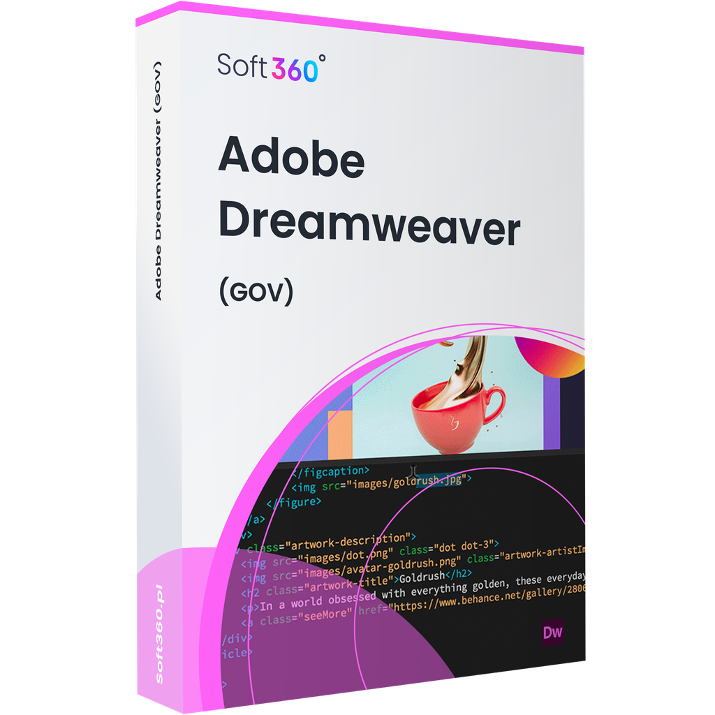 Adobe Dreamweaver CC Teams  Win/Mac – Government License