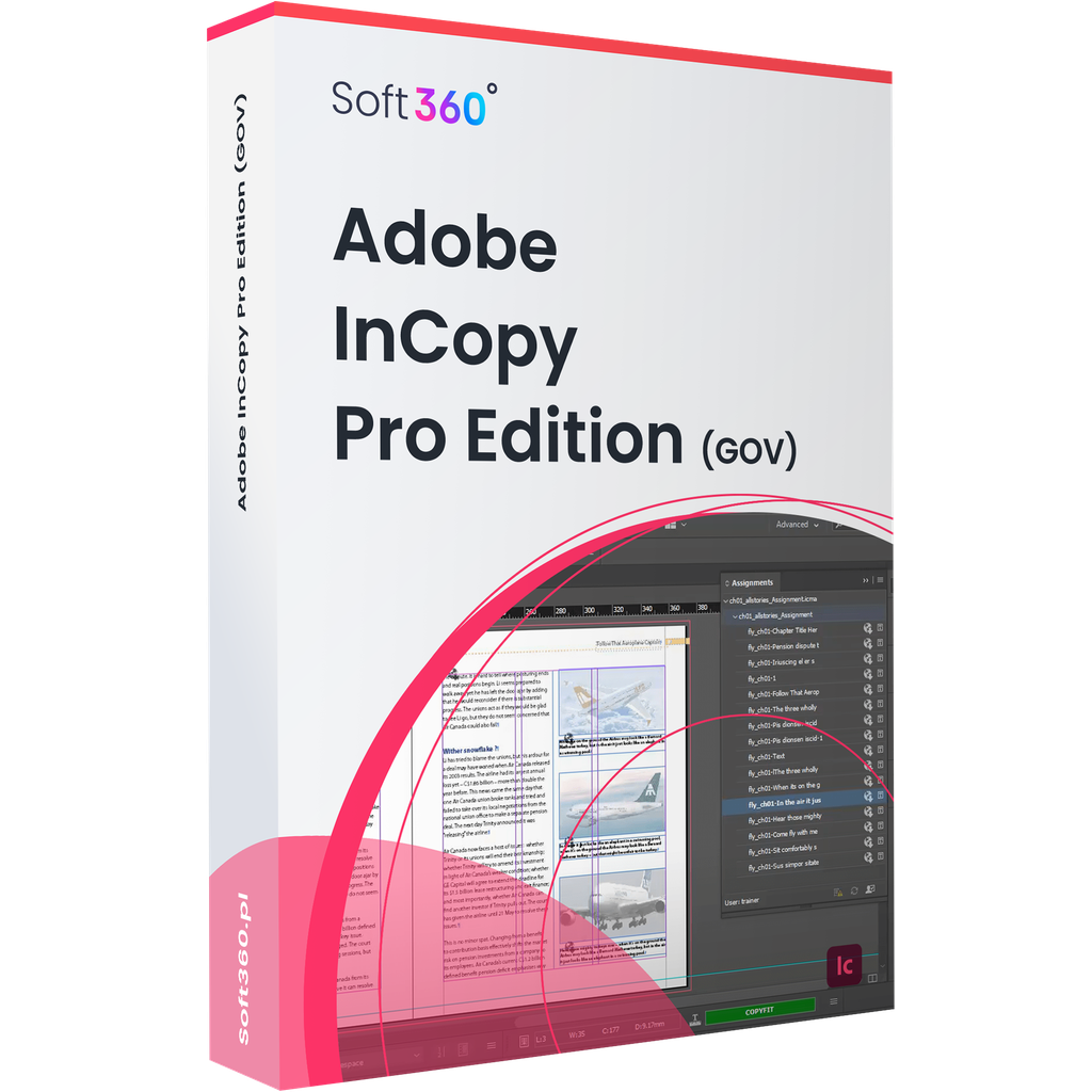 Adobe InCopy CC for Teams - Pro Edition Win/Mac - Government License